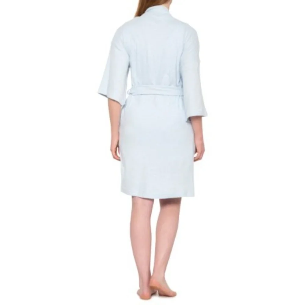 NWT UGG WOMEN'S 3/4‎ SLEEVE LIGHTWEIGHT SOFT BATHROBE BLUE